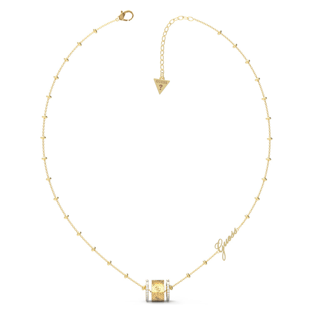 Guess 16 - 18 Inch Gold - Plated Stainless Steel Chain with 4G Crystals