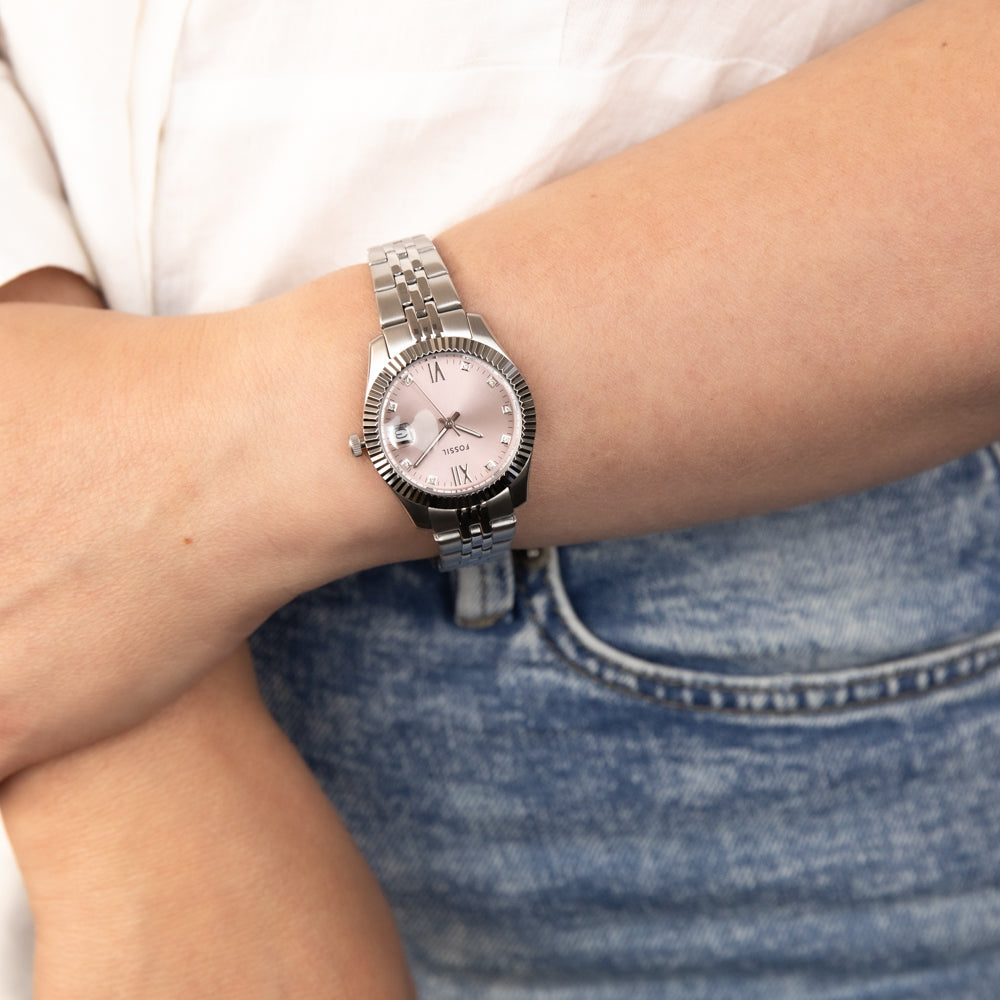 Fossil Scarlette ES5403 Quartz Watch with 32mm Stainless Steel Case and Bracelet
