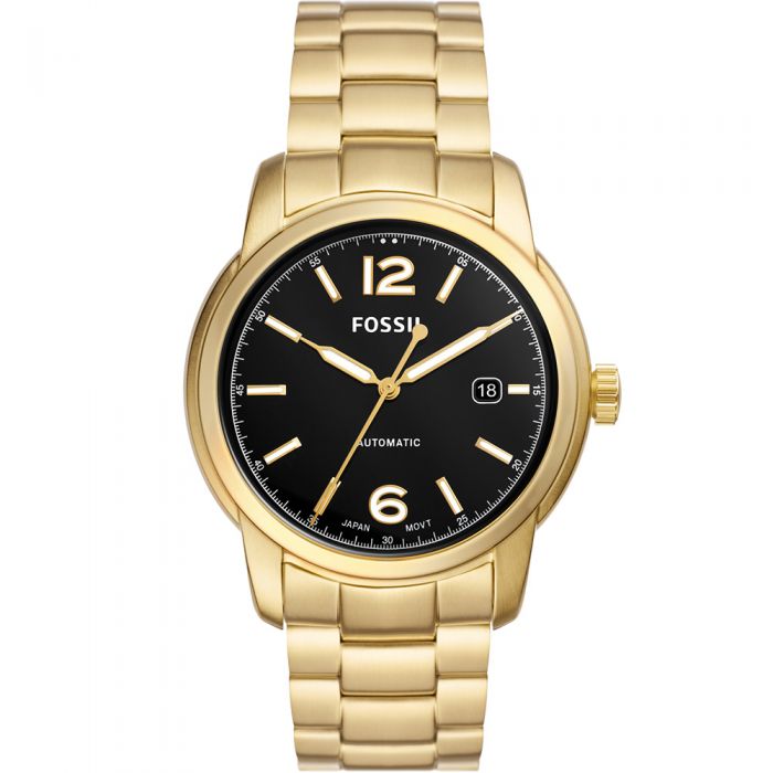 Fossil Heritage Automatic ME3232 Men's Wristwatch with Gold Case and Matching Gold Bracelet