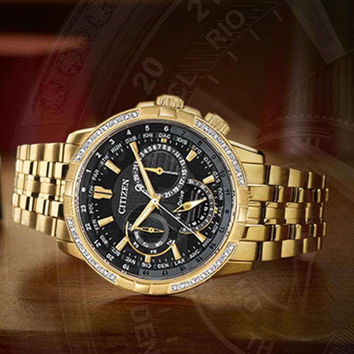 Citizen Eco-Drive BU2082-56E with 32 Set Diamonds and Global Timekeeping