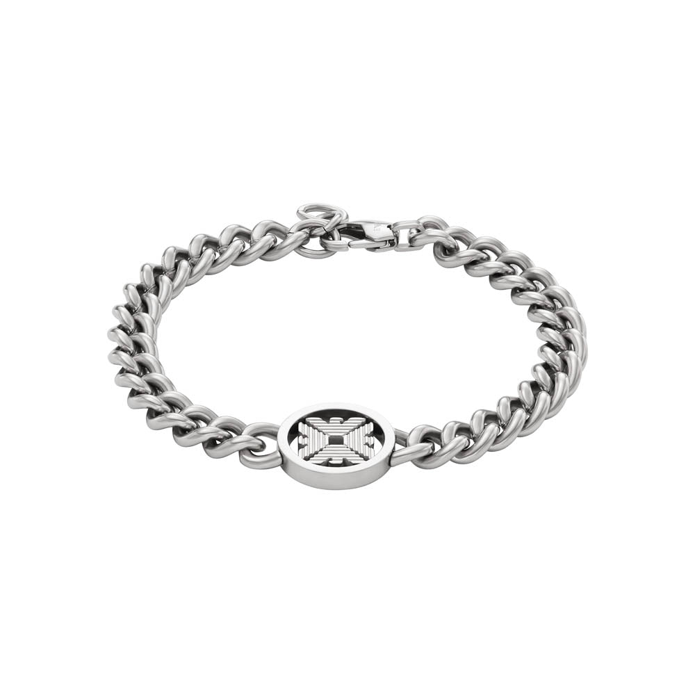 Stylish Emporio Armani High - quality Stainless Steel Logo Chain Bracelet