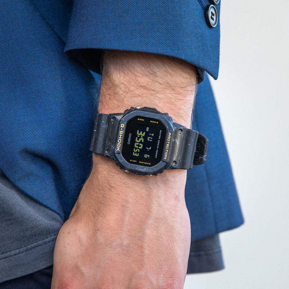 G-Shock Branded DW5600WS-1 Model All-Black Digital Wristwatch