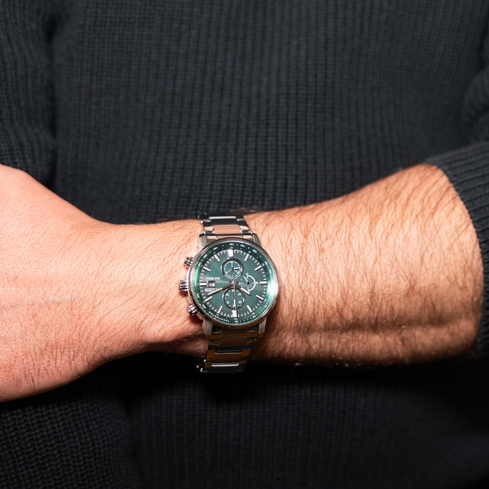 Citizen Men's Eco-Drive CA0840-87X Stainless Steel Chronograph Watch with Sapphire Crystal