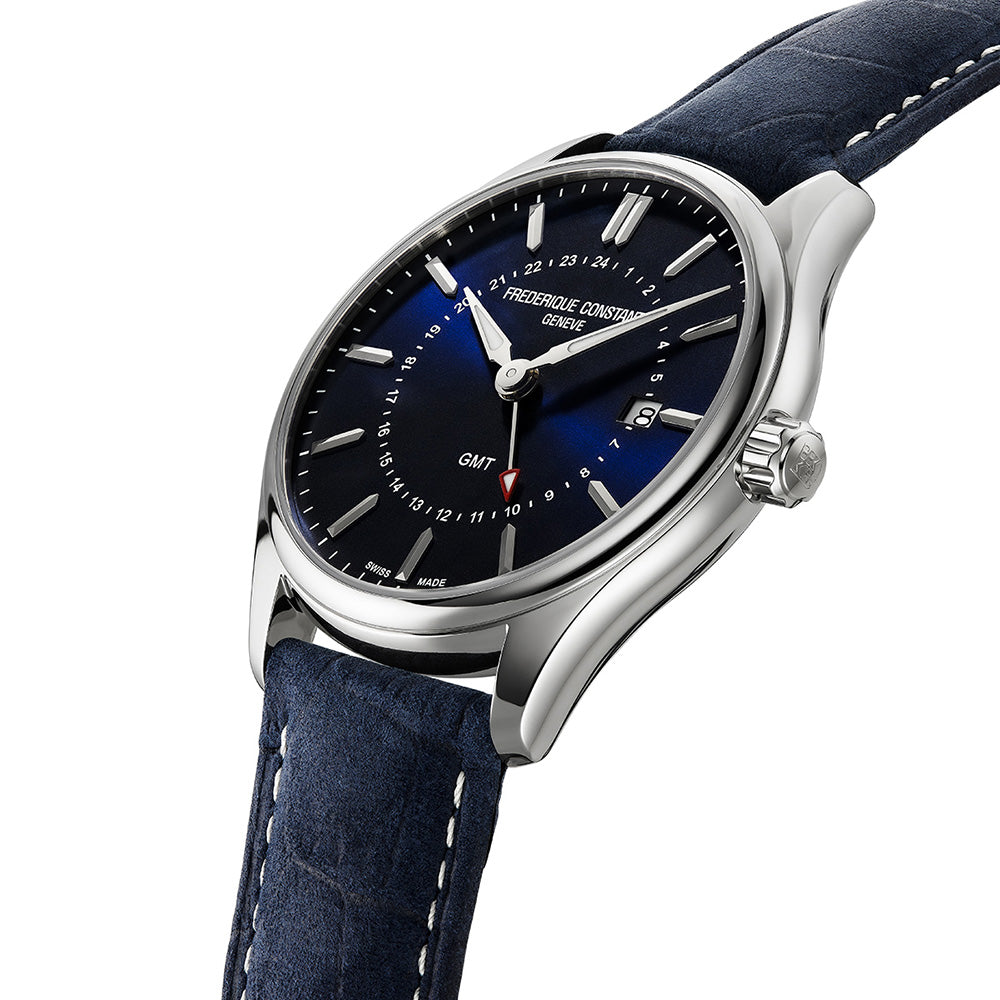 Frederique Constant FC252NS5B6 Stylish Classic GMT Watch