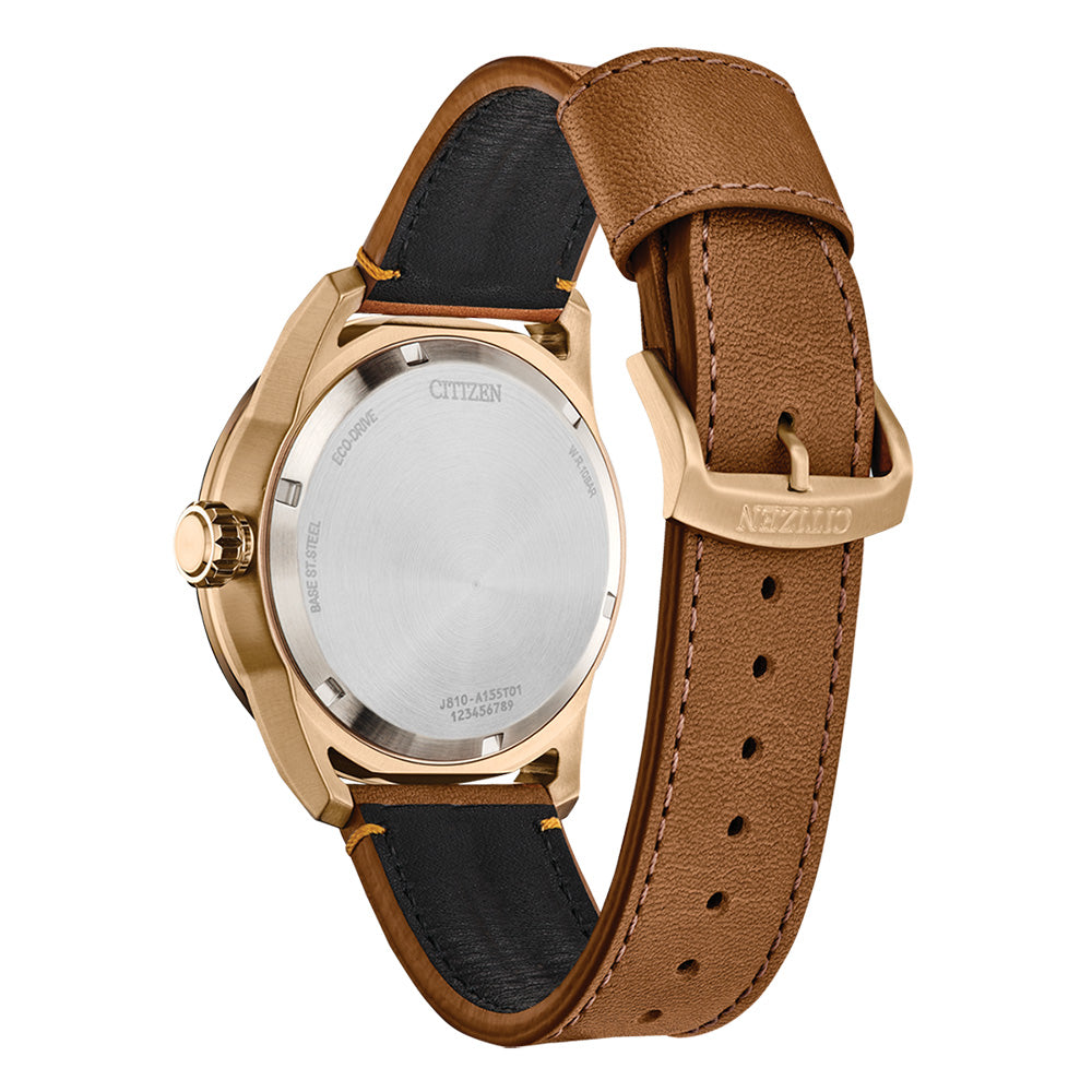 Citizen Rose Gold-Tone 42mm Eco-Drive AW1733-09E Pilot Watch