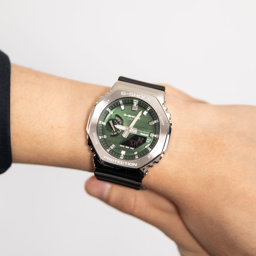 G-Shock GBM2100A-1A3 Bluetooth-Enabled 'CasiOak' Watch with Metal Covering
