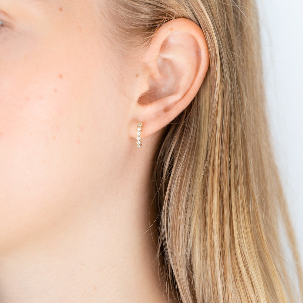 1/5 Carat 9ct Yellow Gold Flawless Cut Stud Earrings with Stunning Design