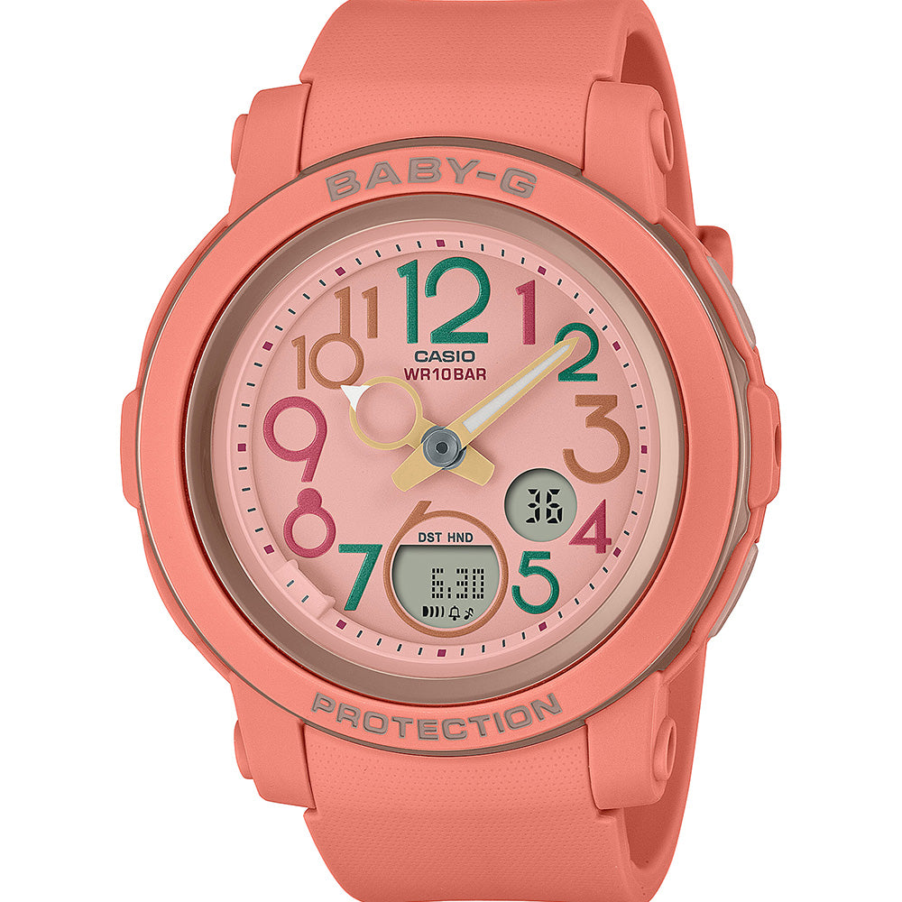 Stylish and Functional Baby-G BGA290PA-4 Preppy Pop Orange Women's Wristwatch