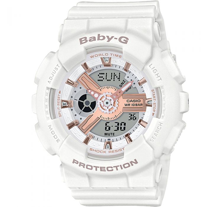 Baby-G BA11OXRG-7A Women's Fashionable Digital-Analog Watch with Vibrant Design