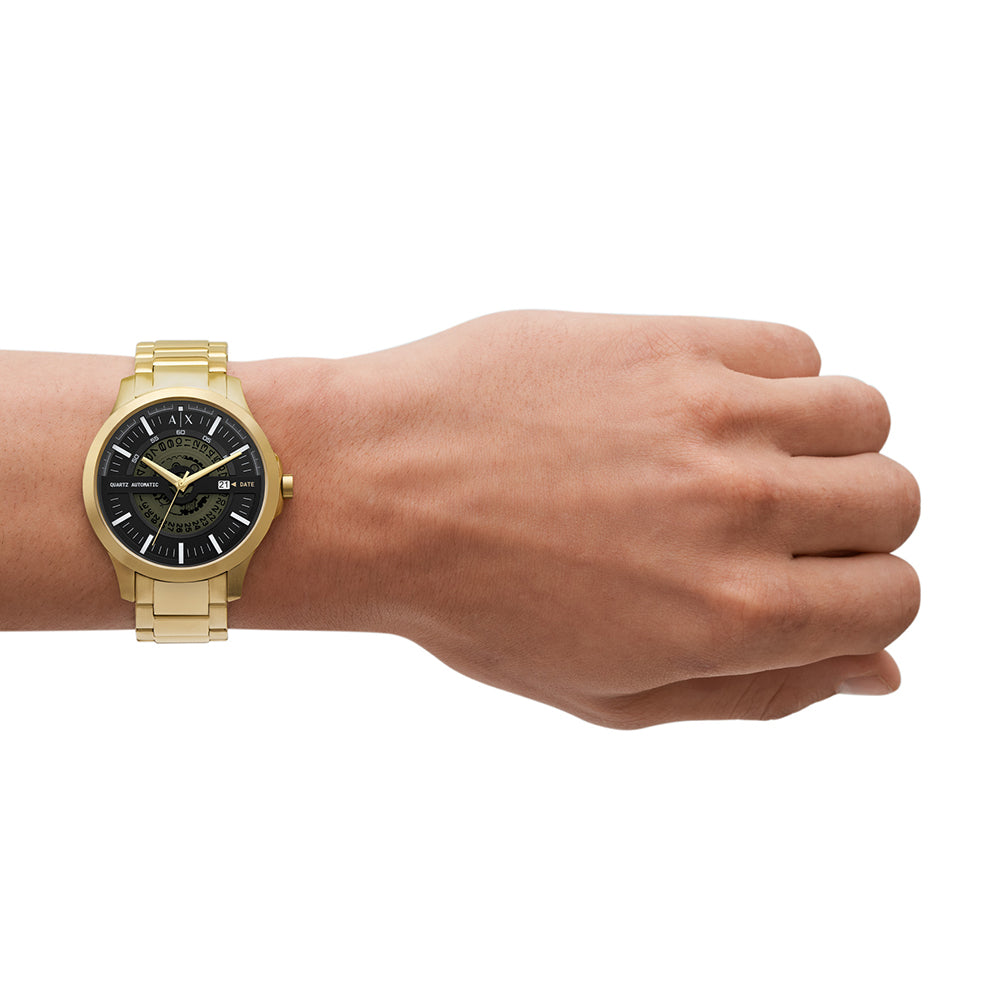 Armani Exchange Hampton AX2443 Luxury Automatic Watch with Gold Accents