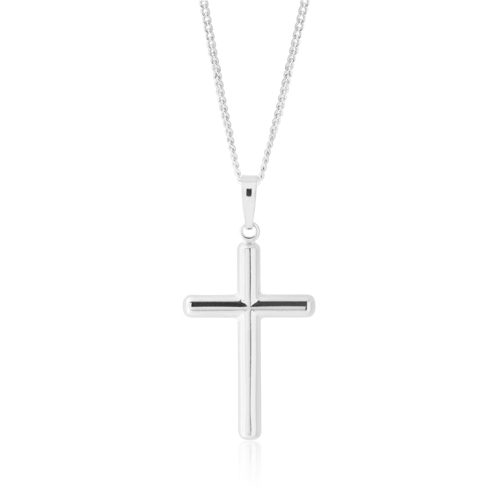 Exquisite 9 Carat White Gold Christian Cross Pendant for Jewelry Lovers