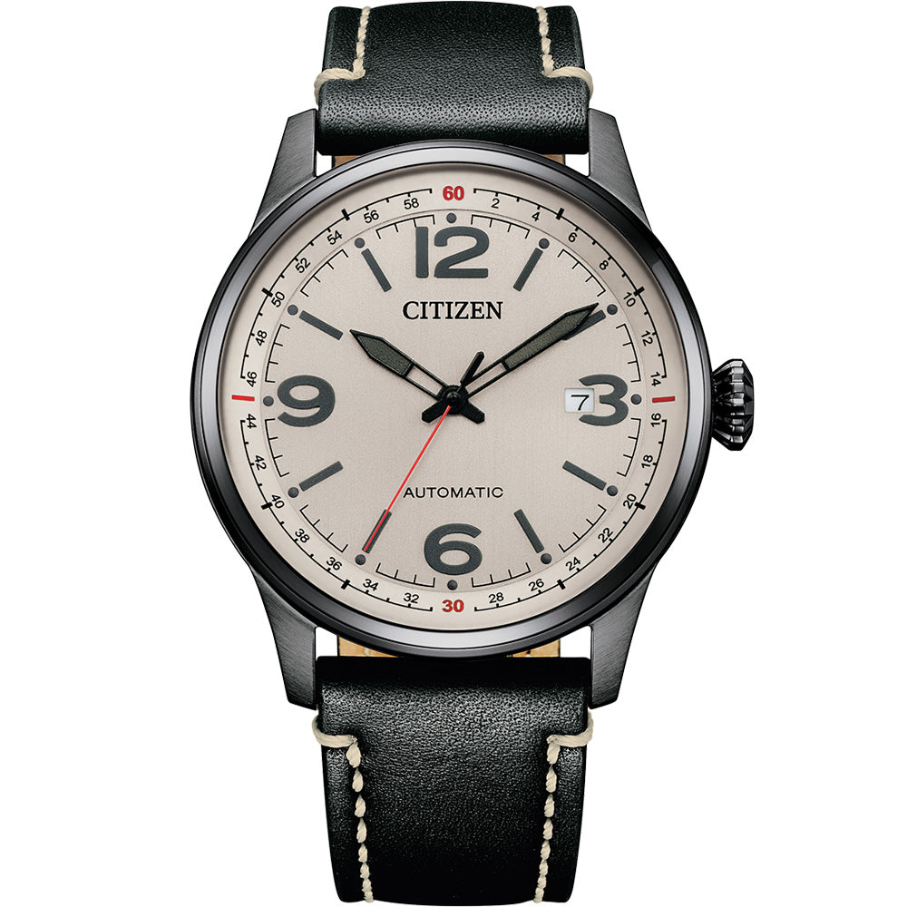 Citizen NJ0167-11A Automatic Watch with Eco - Drive and Leather Strap