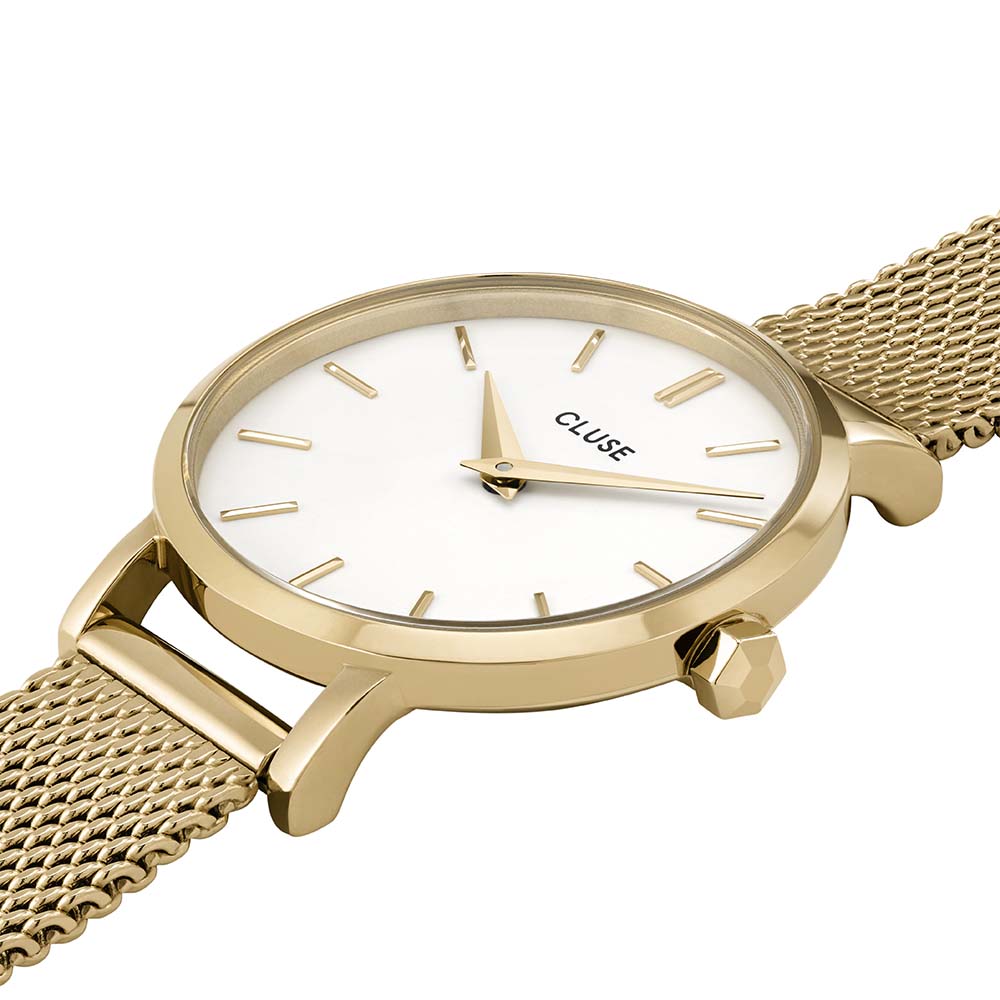 Stylish Cluse Gold-Tone Mesh Strap Women's Wristwatch - CW0101211001