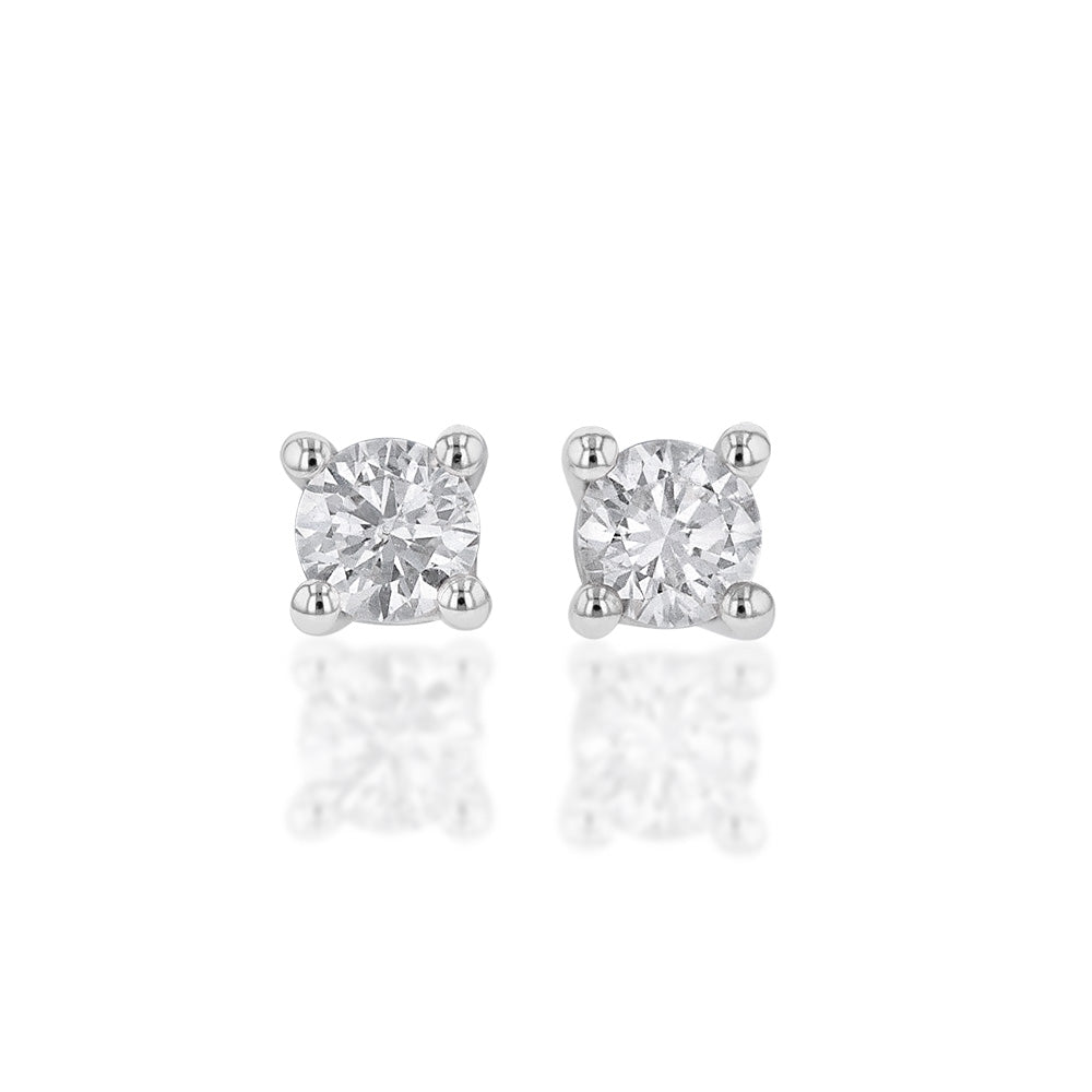 Exquisite 9 Carat White Gold Diamond Studded Arabella Fashion Earrings
