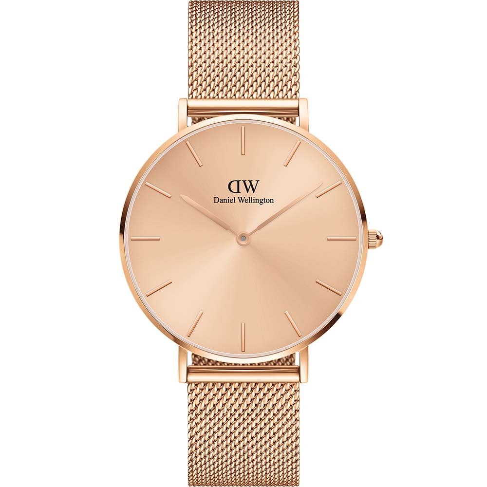 Daniel Wellington Women's Petite Unitone DW00100472 Rose Gold-Tone Stainless Steel Mesh Wristwatch with 36mm Dial