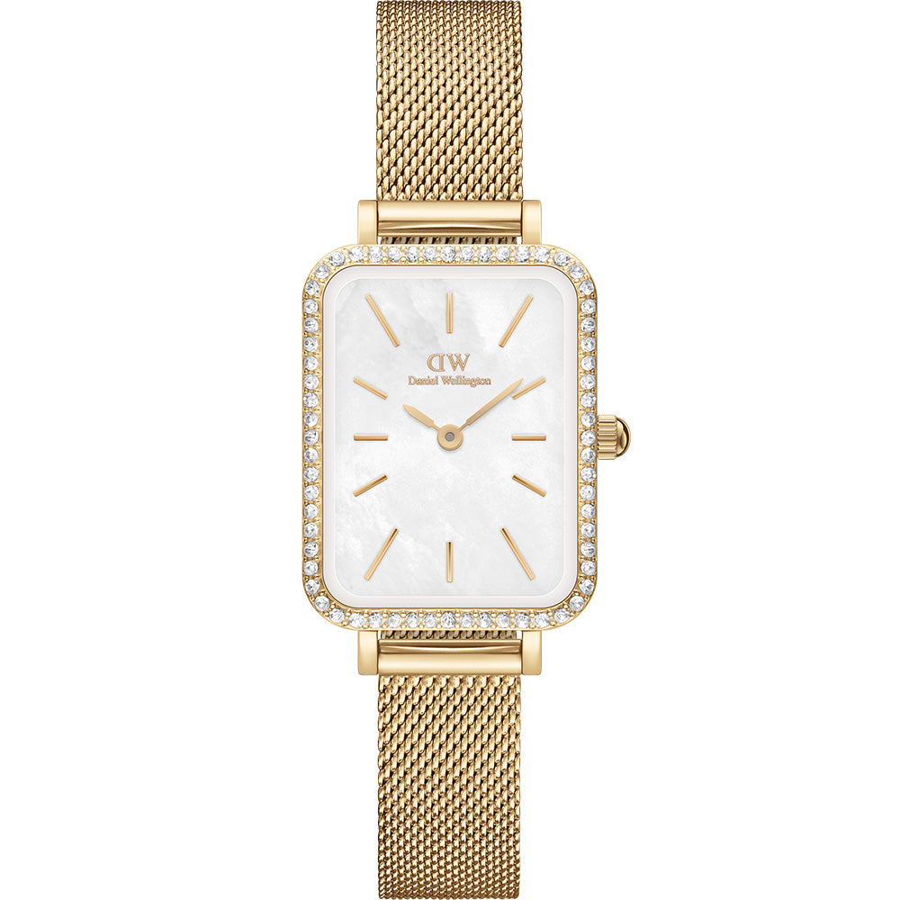 Daniel Wellington DW00100668 Quadro Luxury Gold Watch with Pearl Dial