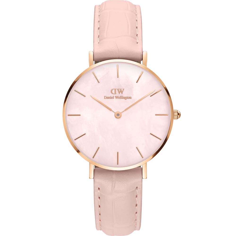 Daniel Wellington Petite Pink Leather Band Women's Watch DW00100514