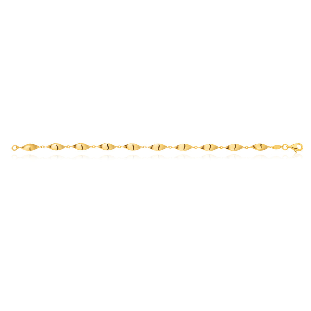 19cm Fancy 9ct Yellow Gold Filled Elegant Bracelet