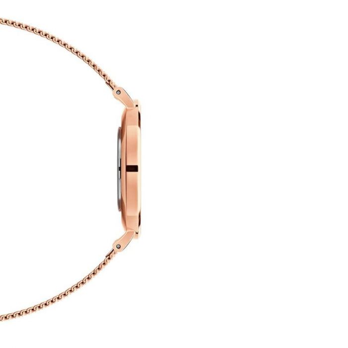 Daniel Wellington Women's Petite Melrose DW00100305 Elegant Eggshell White Dial Rose Gold Mesh Strap Watch
