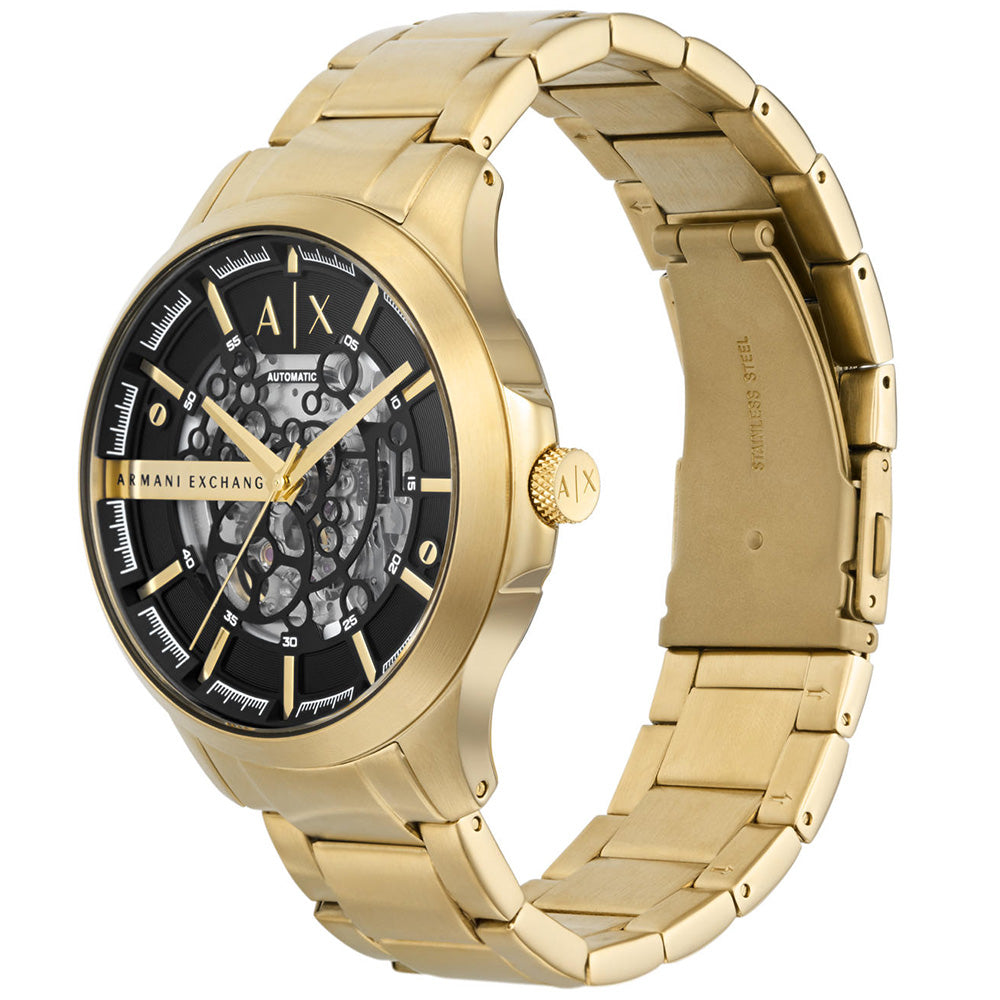 Stylish Armani Exchange Hampton AX2419 Automatic Watch with Gold - Tone Accents
