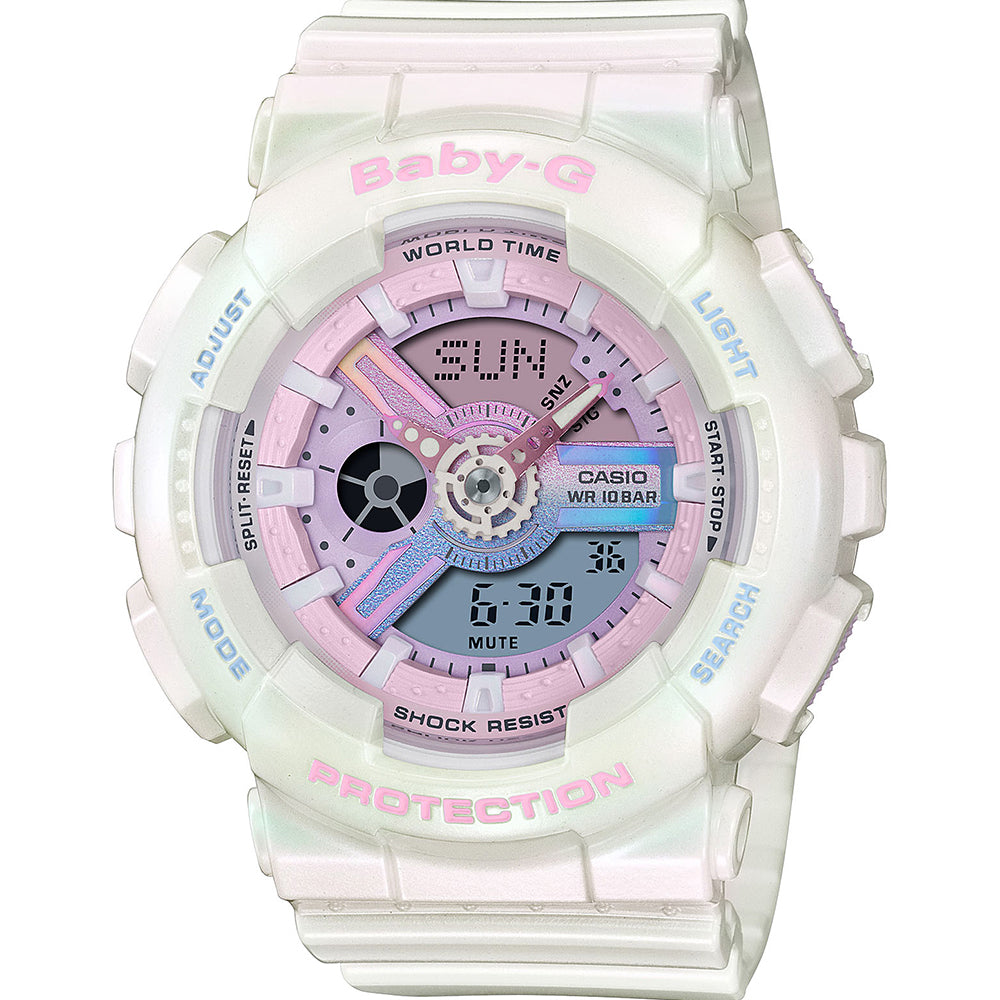 Stylish Baby-G BA110PL-7A1 Polarized Watch with Multi - Color Design