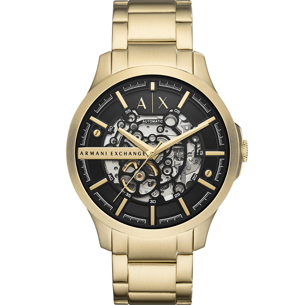 Stylish Armani Exchange Hampton AX2419 Automatic Watch with Gold - Tone Accents