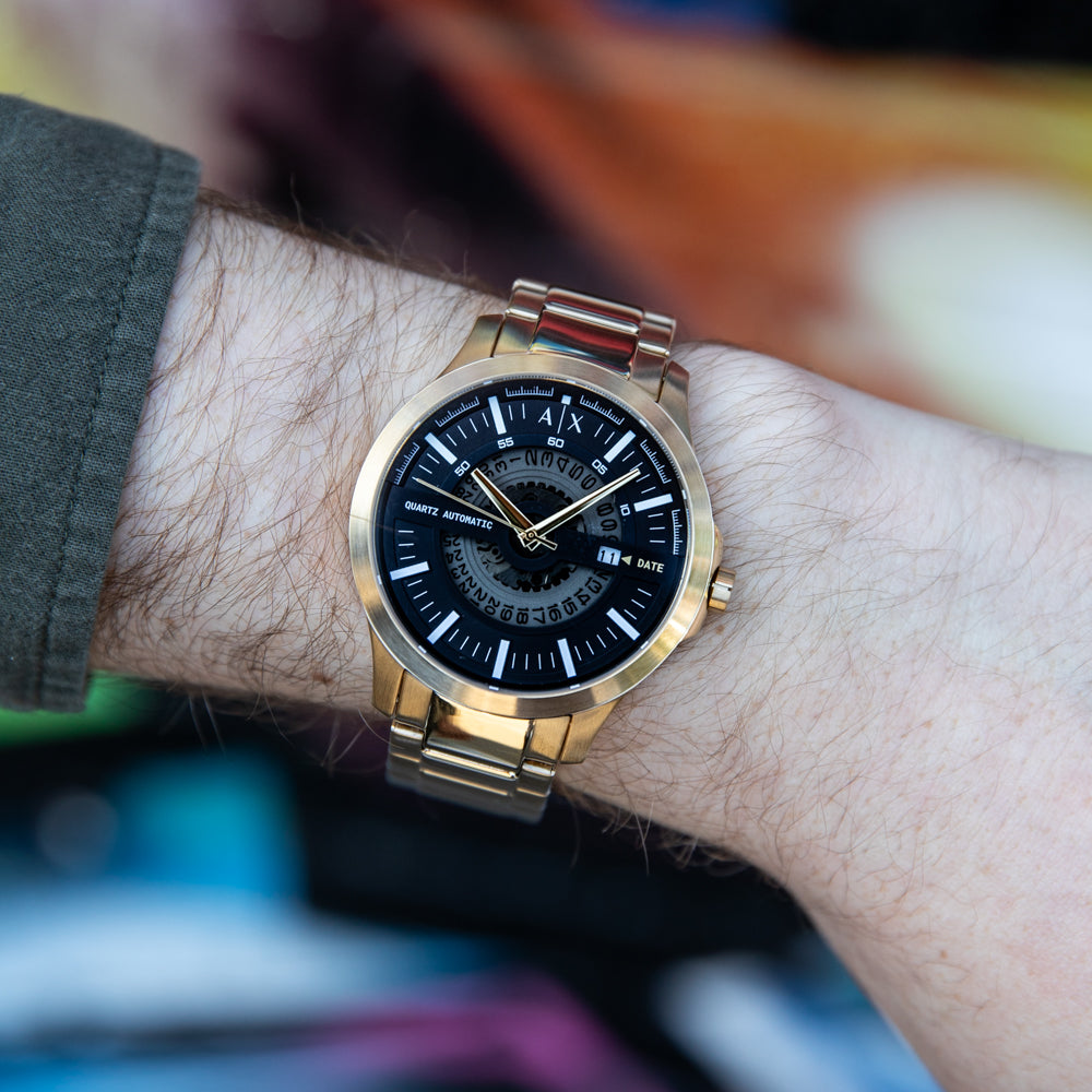Armani Exchange Hampton AX2443 Luxury Automatic Watch with Gold Accents