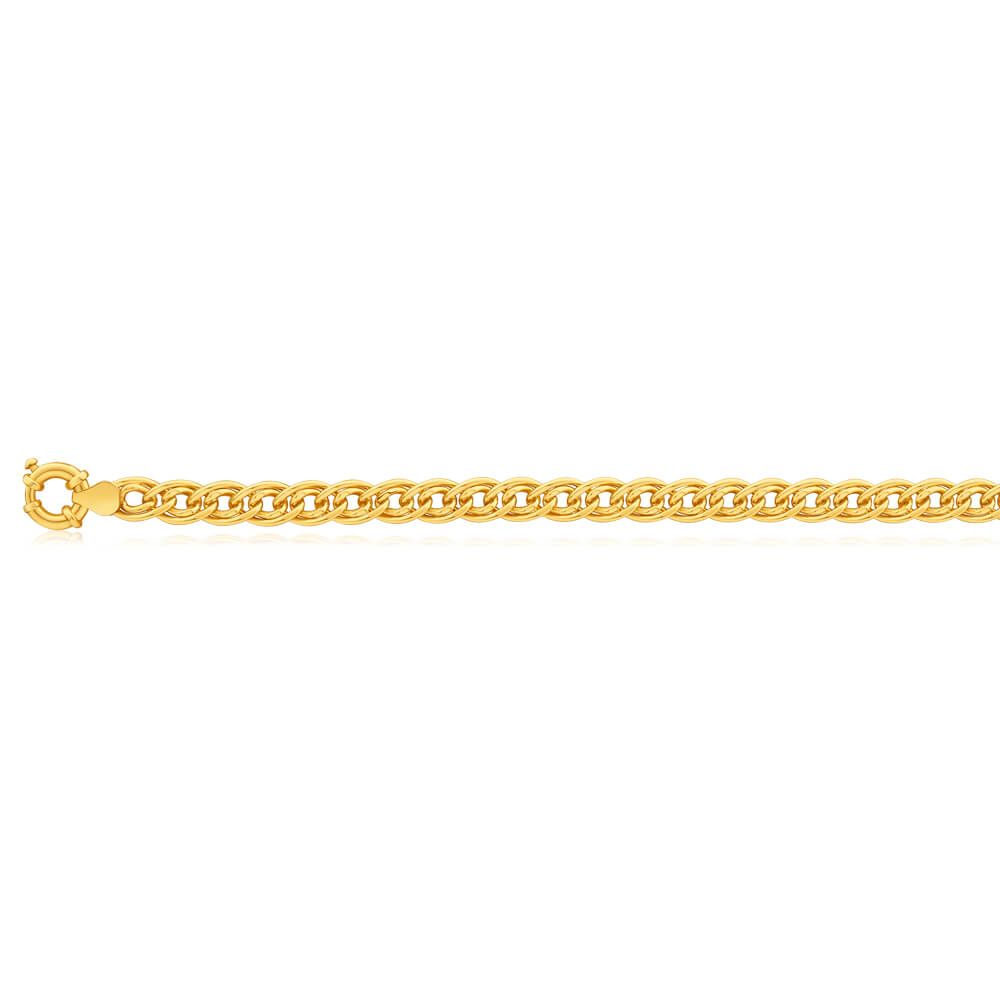 140 Gauge 45cm 9ct Yellow Gold Filled Double Curb Fashionable Chain