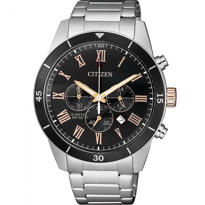 Citizen Quartz Powered AN8168-51H Chronograph Wristwatch for Everyday Use