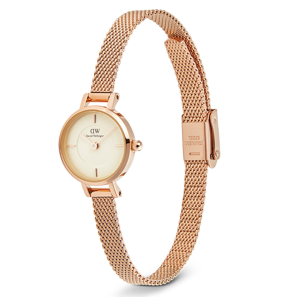 Daniel Wellington DW00100741 Petite Mini Champagne Rose Gold Mesh Watch
