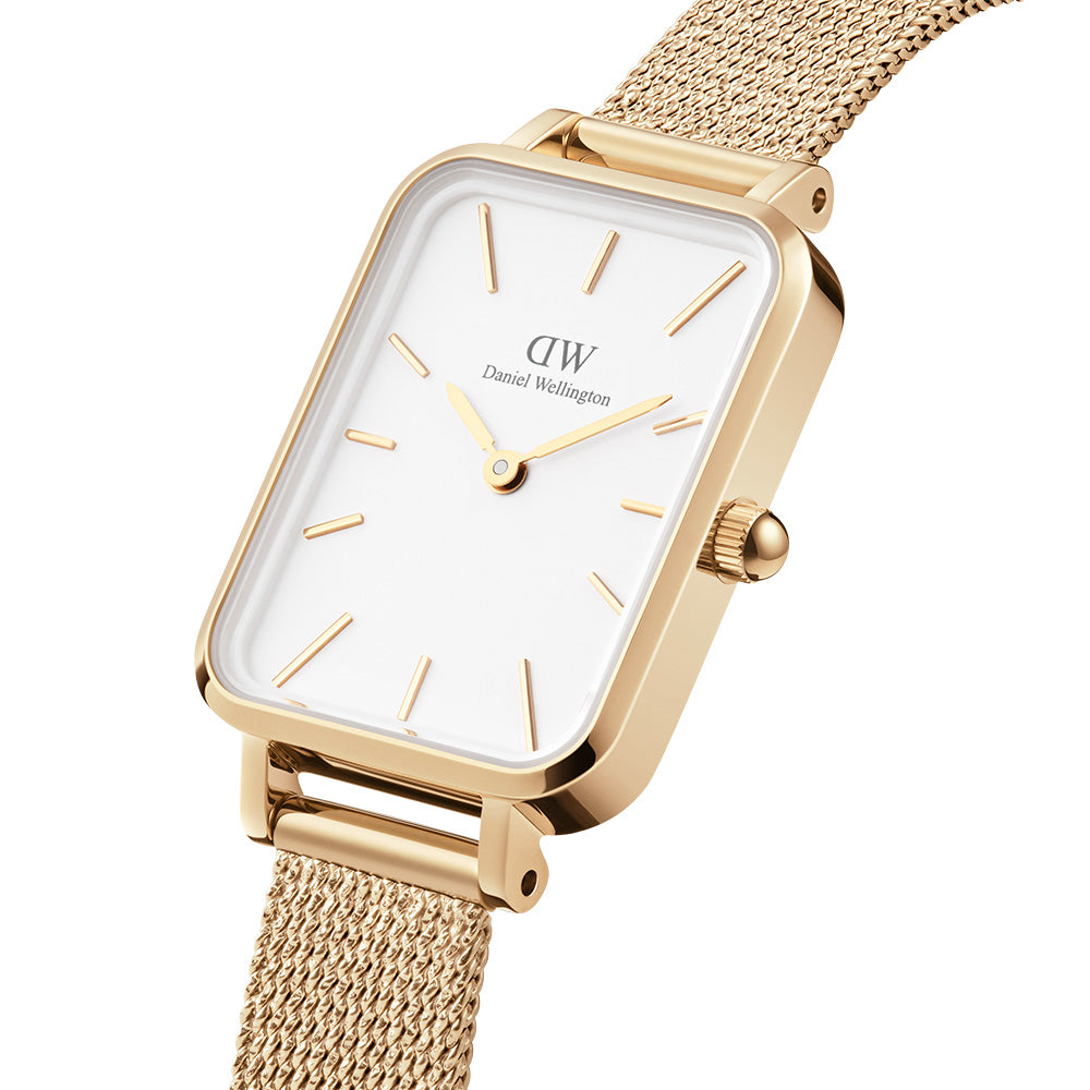 Daniel Wellington DW00100556 Quadro Evergold Women's Square White Watch