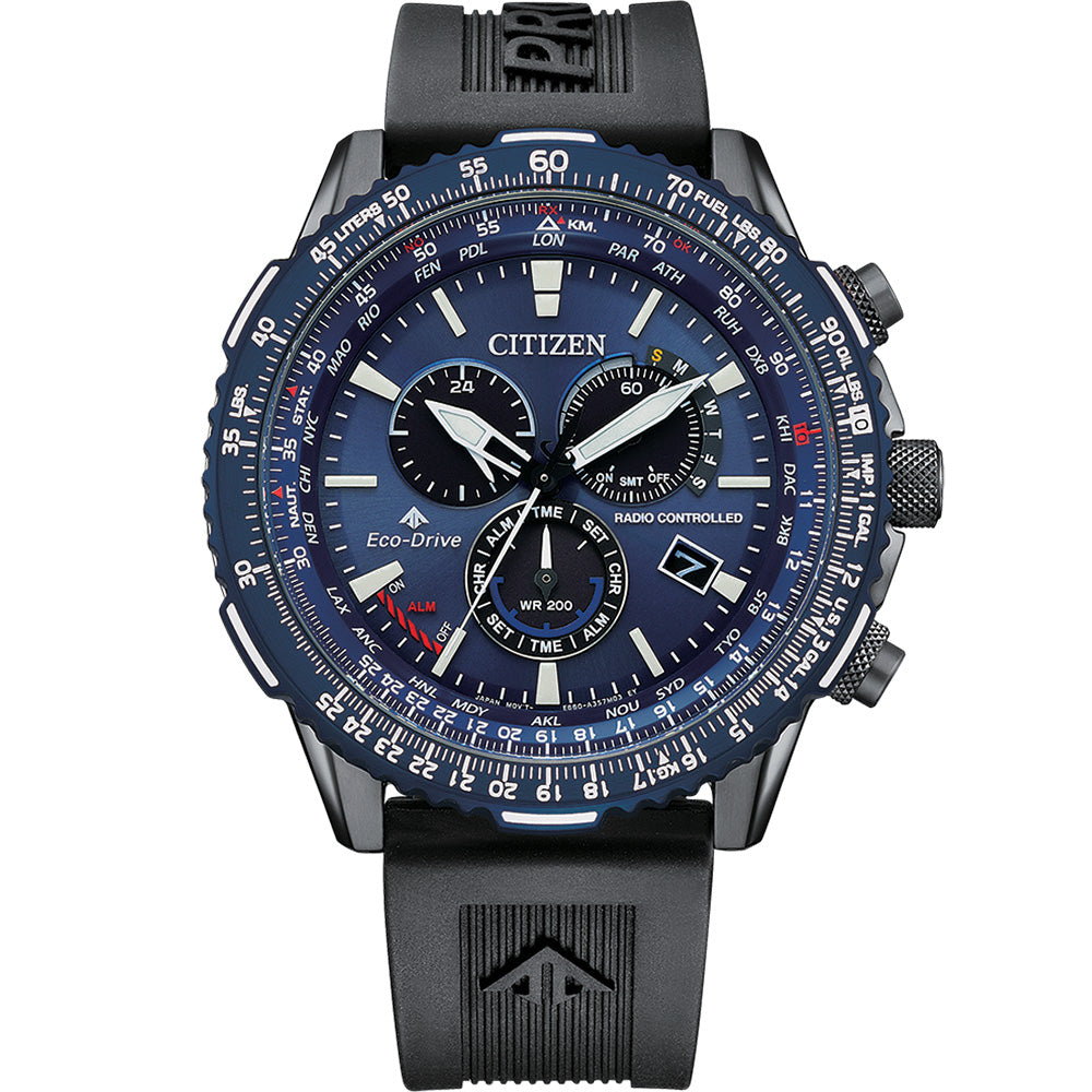 Citizen Promaster Sky Eco - Drive CB5006 - 02L with Blue Dial and Rubber Strap