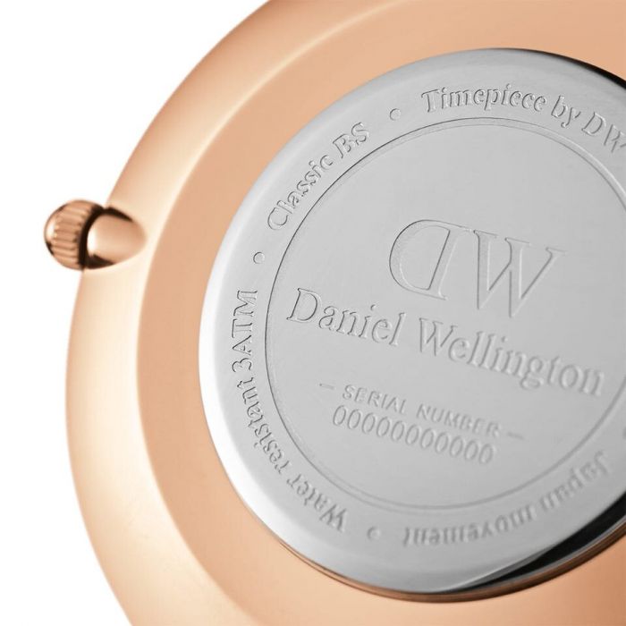 Daniel Wellington DW00100307 Petite Ashfield Elegant Eggshell White Dial Black Mesh Strap Watch