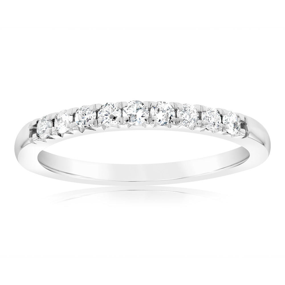 Exquisite 1/4 Carat Diamond Eternity Ring Crafted in 10ct White Gold for Women