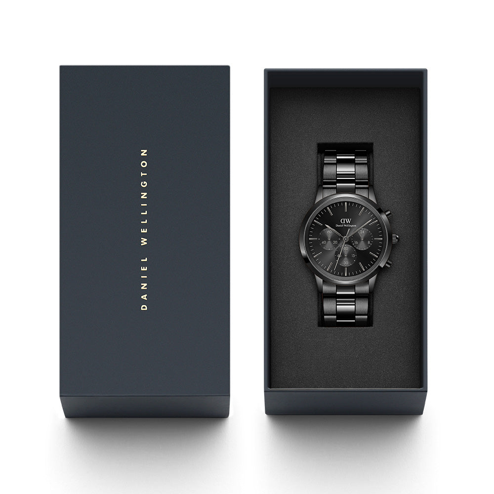 Daniel Wellington Iconic Link Chronograph Men's Stainless Steel Wristwatch DW00100642