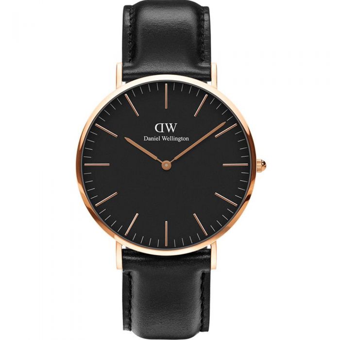 Daniel Wellington DW00100127 Classic Sheffield Black Leather Strap Watch