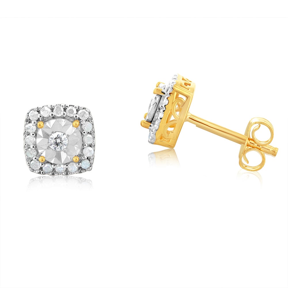 10-Carat Yellow Gold 1/3-Carat Diamond Stud Earrings - A Stunning Jewelry Piece for Everyday Wear