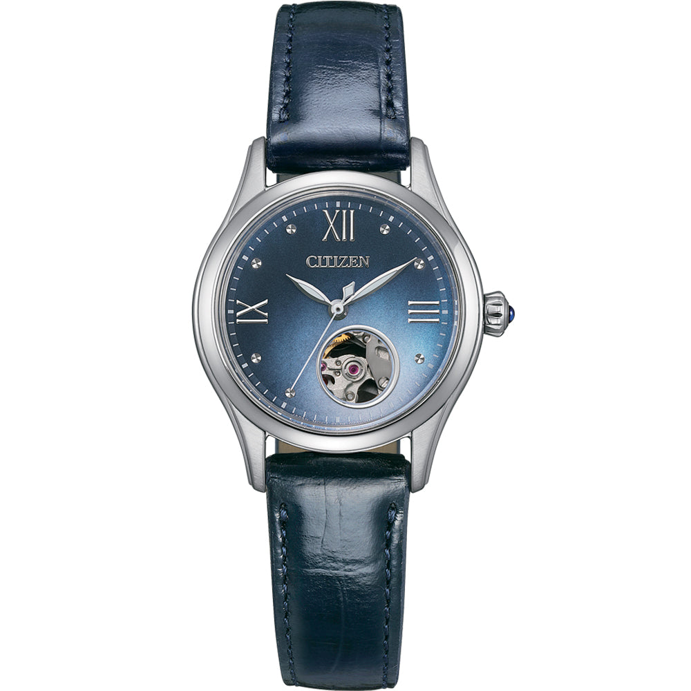 Citizen Women's Automatic PR1041-18N Blue Leather Wristwatch