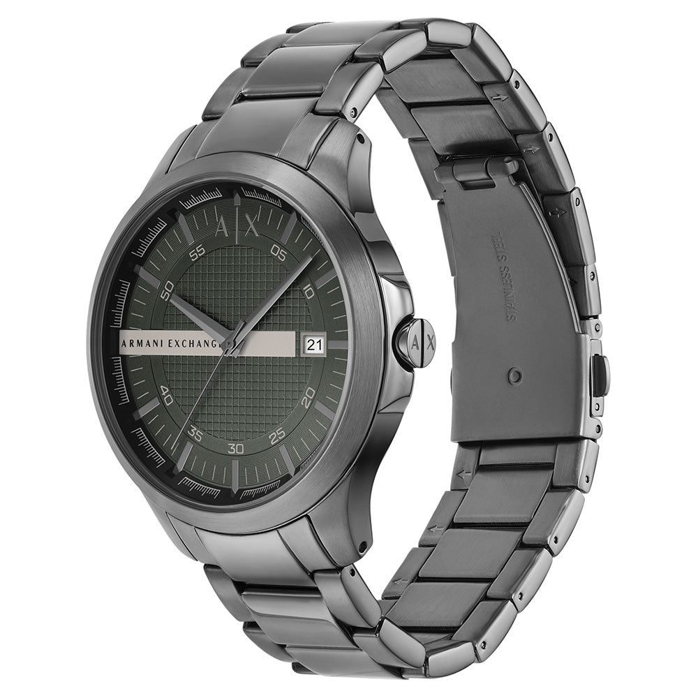Stylish Armani Exchange Hampton AX2455 Watch with Gunmetal Case