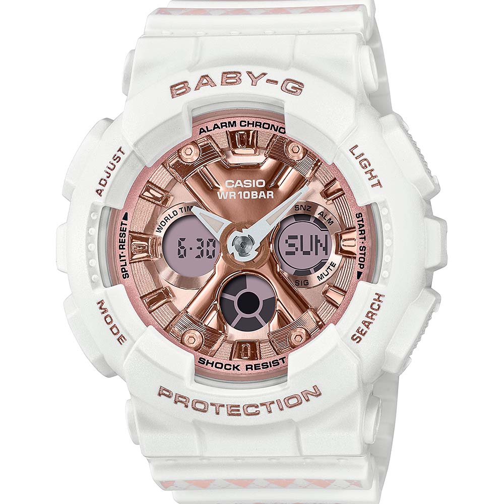 Baby-G BA130SP-7A Women's Fashionable Watch with Sweet Preppy Colors