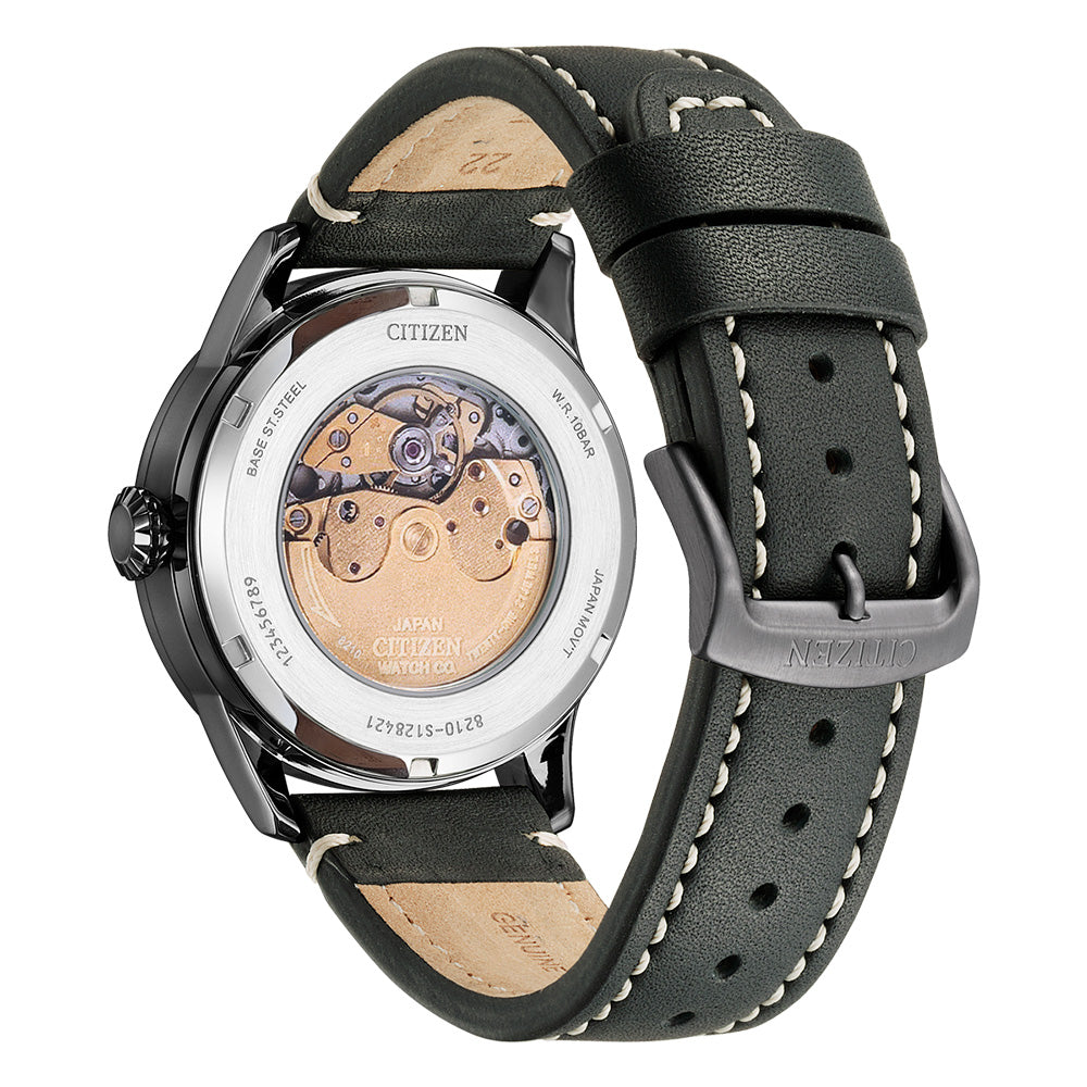 Citizen NJ0167-11A Automatic Watch with Eco - Drive and Leather Strap