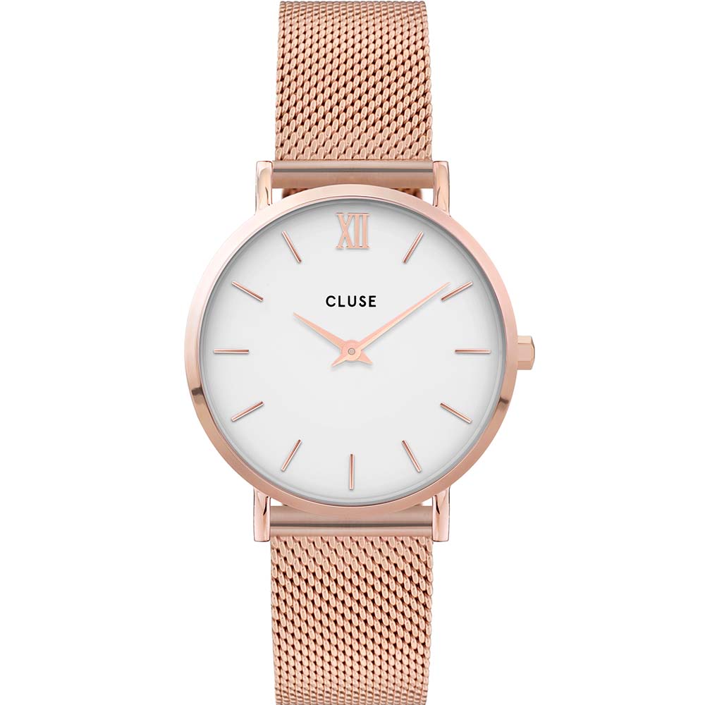 Cluse Rose Gold-Tone Stainless Steel Mesh Analogue Watch CW0101203001
