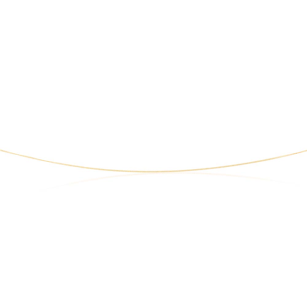 18 Gauge 9ct Yellow Gold Fine Curb 46cm Chain for Everyday Wear