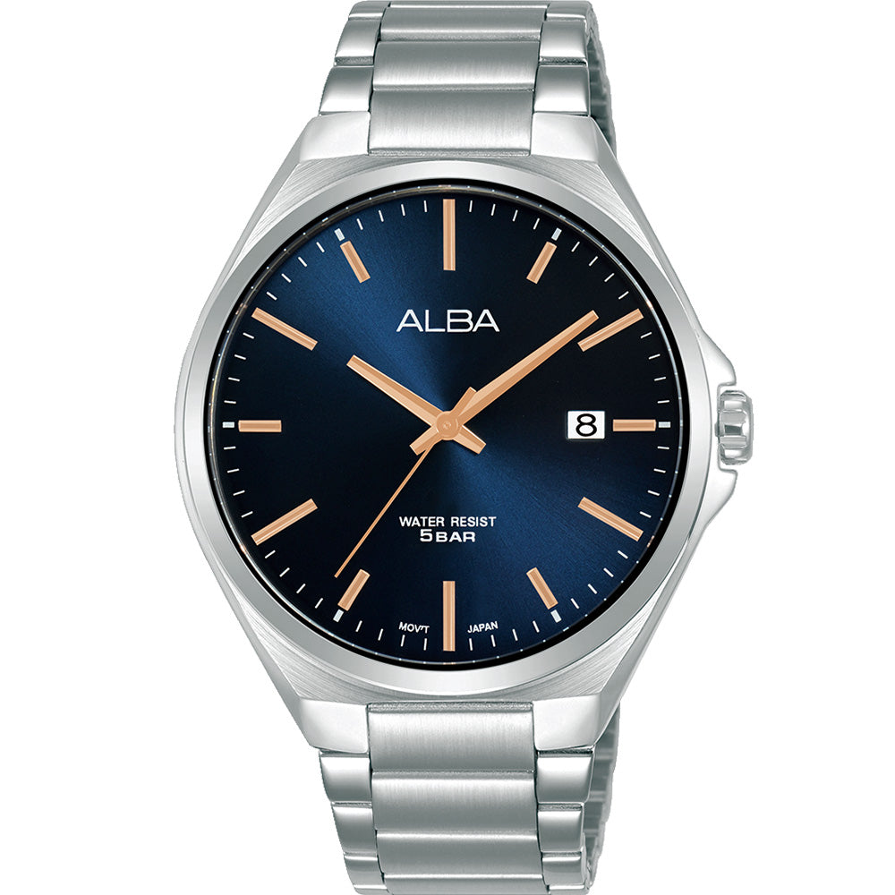 Alba Prestige AS9P87X: A Stylish Watch with Blue Dial and Rose Gold Accents