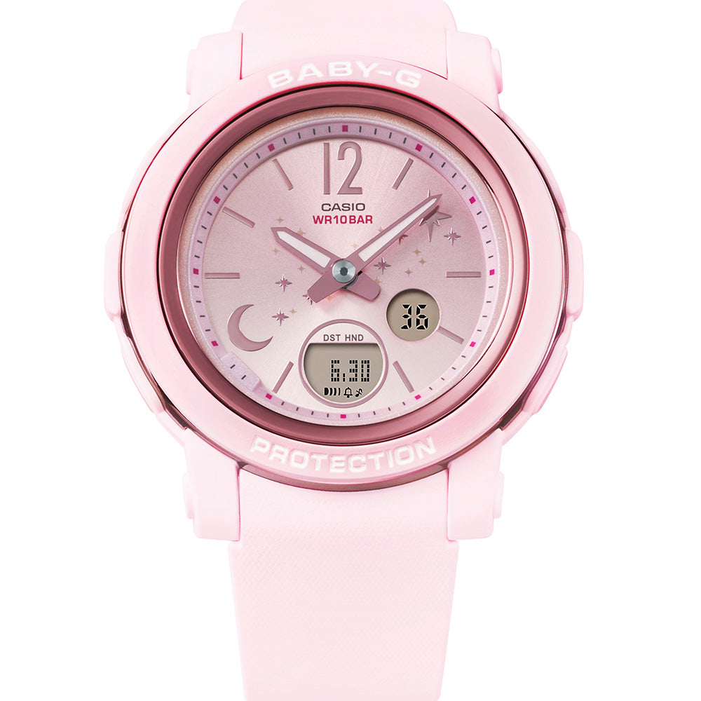 Baby-G BGA290DS-4A Casual Moon and Stars Themed Watch for Active Women