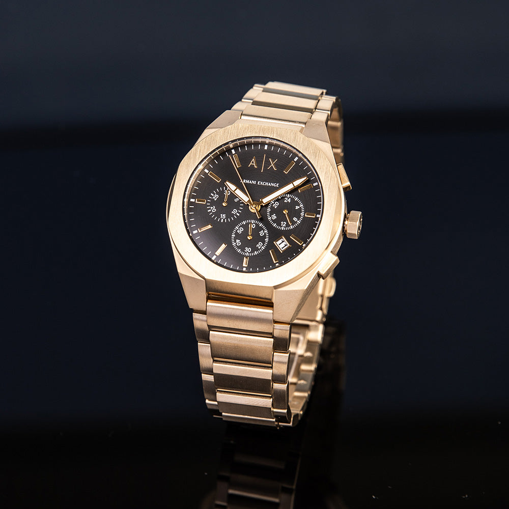 Stylish Armani Exchange Rafael AX4180 IP Gold Chronograph Watch