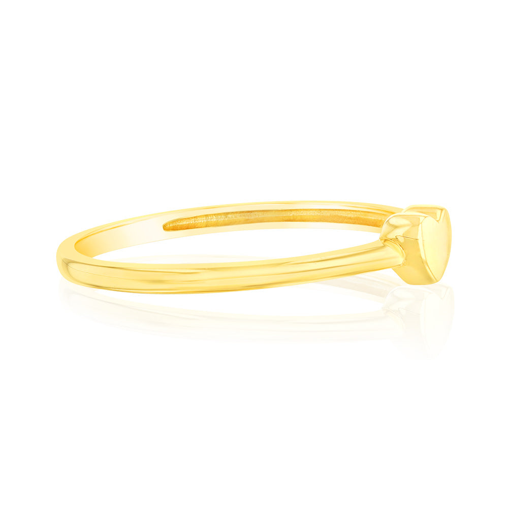 4.1mm Wide 9 Carat Yellow Gold Finger Ring