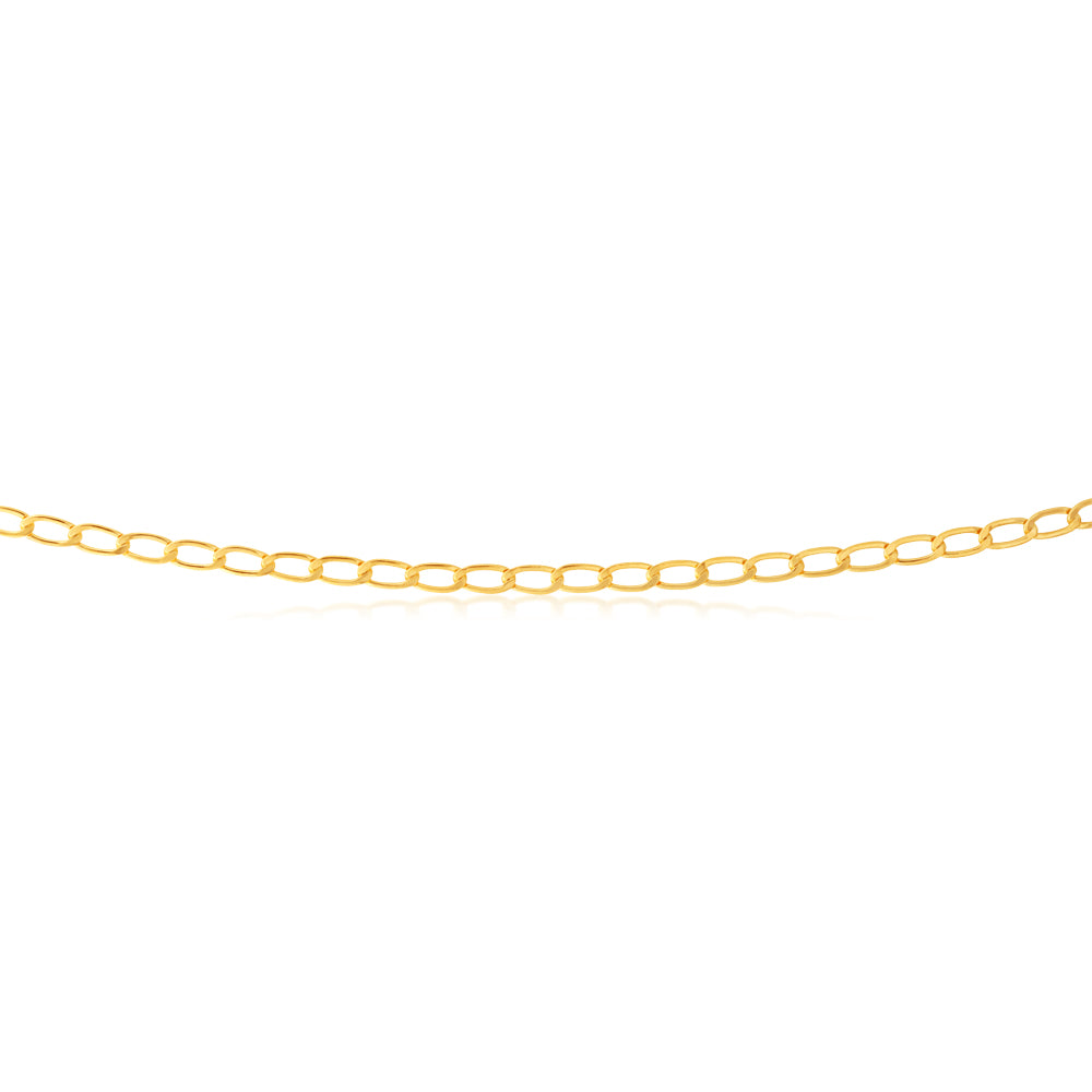 45cm 9ct Yellow Gold-Filled Curb Chain for Elegant Style