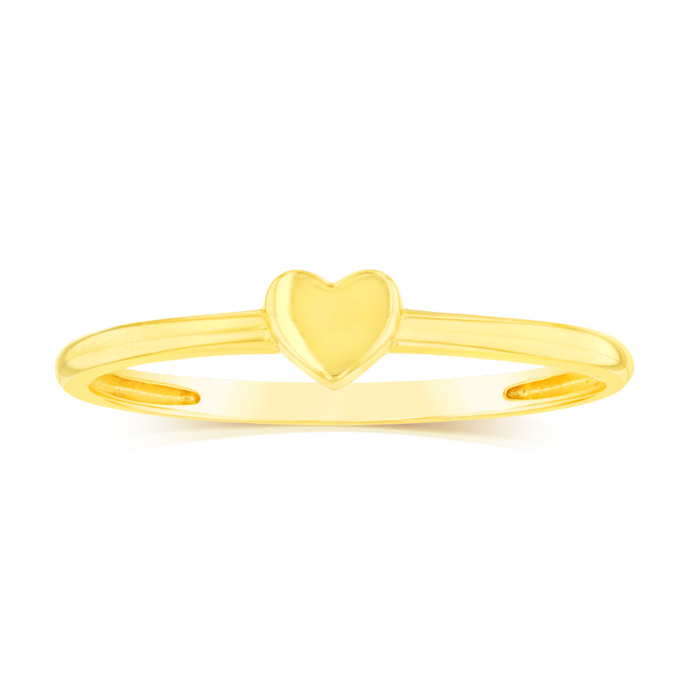 4.1mm Wide 9 Carat Yellow Gold Finger Ring