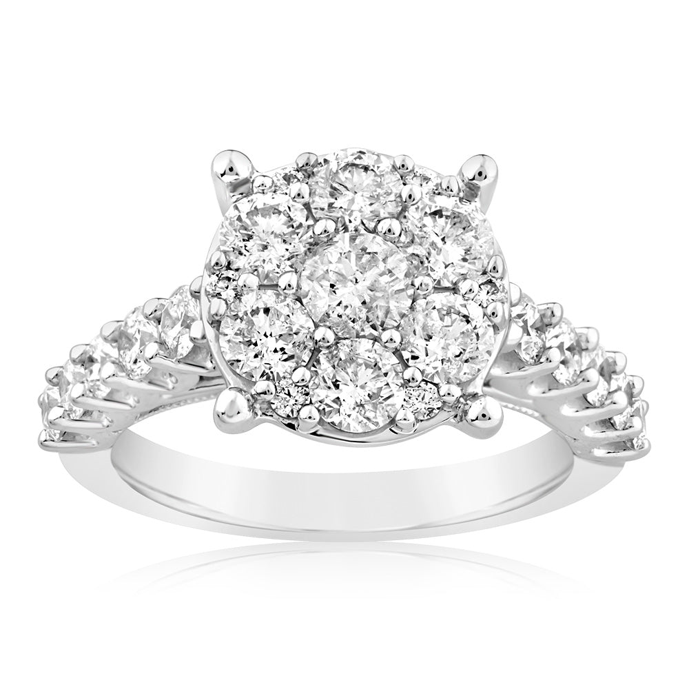 Stunning 2.3 Carat Lab-Grown Diamond Ring in 10ct White Gold